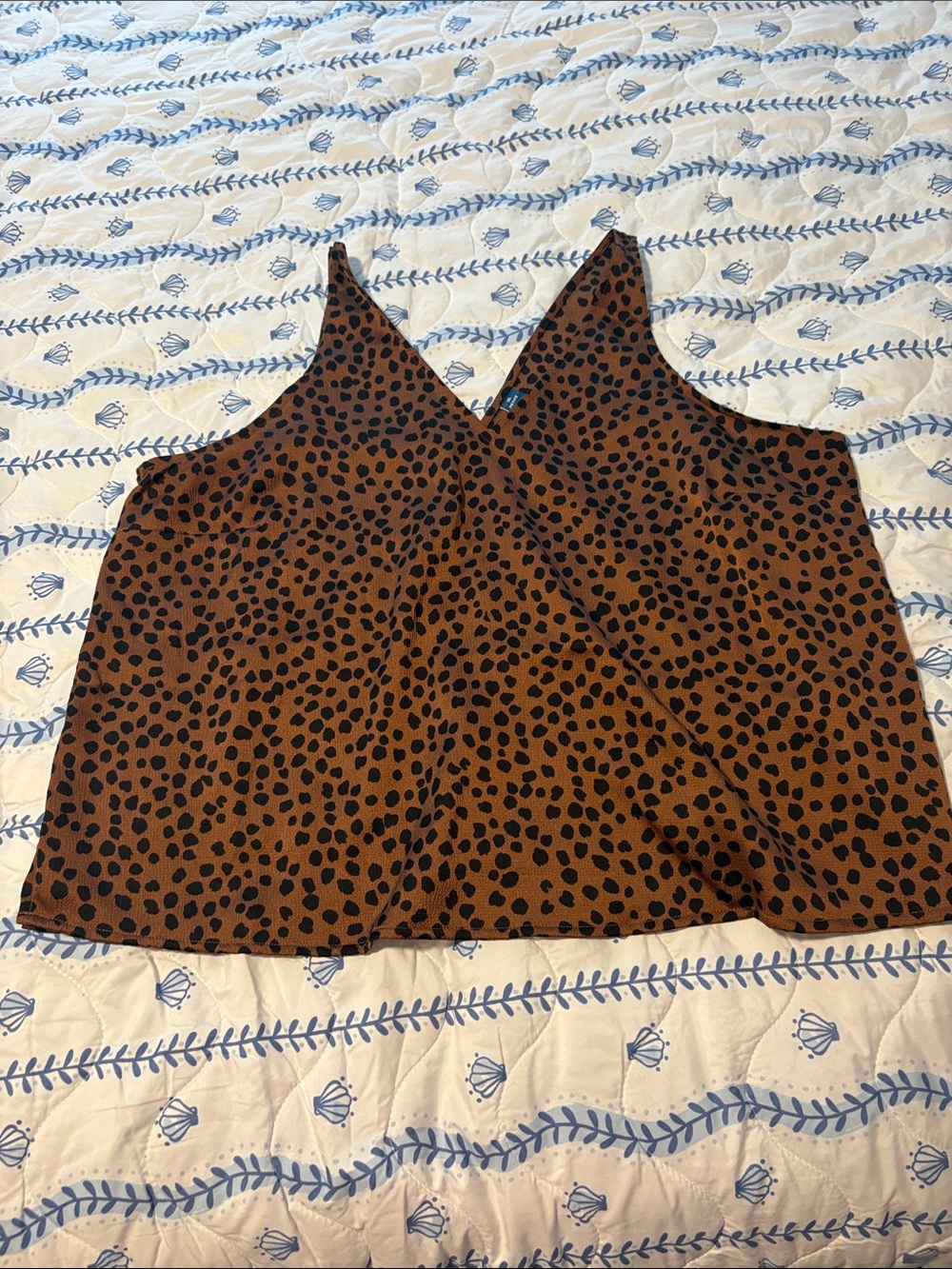 Old Navy Brown Leopard Print V-Neck Cami